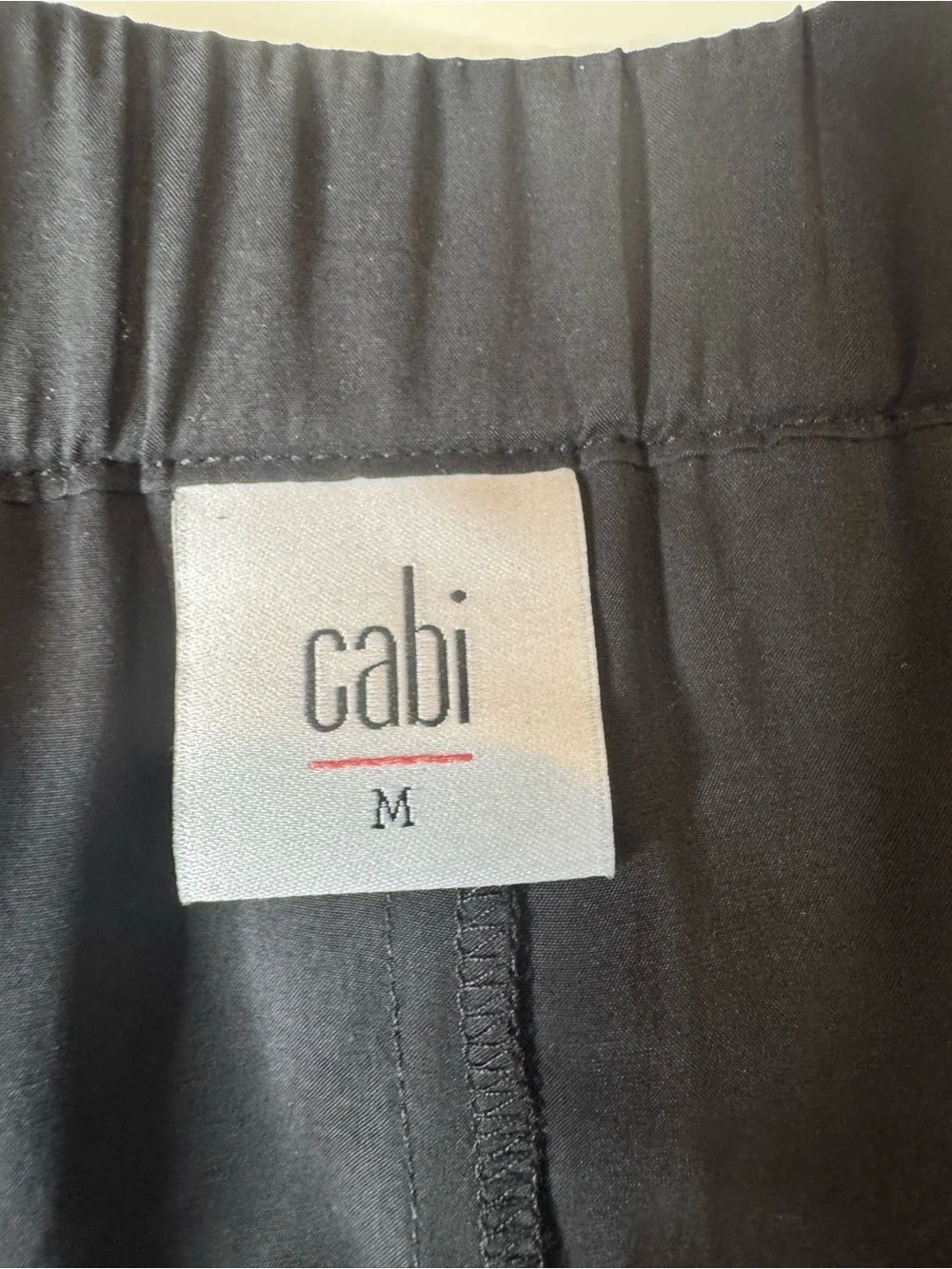 CAbi Black Skort with Tie Waist and Flap Pockets size medium